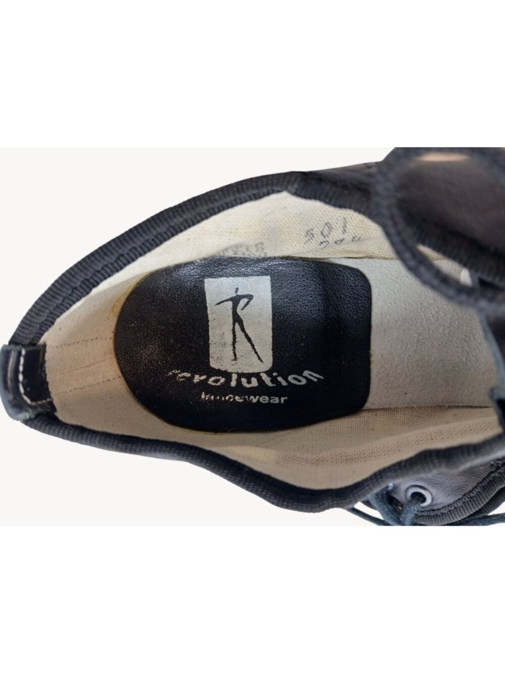 Revolution Black Leather Lace Up Tap Jazz Dance Shoes Child Size 3.5 Tele Tone - Picture 8 of 10
